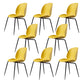 Home Scandinavian Side Chair Wingback Plastic Dining Room Chair with Black Legs Yellow 8 Piece Set Clearhalo ' kitchen&dining_furn' 'Dining Chairs' 'Dining Tables & Seating' 'dining_chair' 'furn' 'furn_dining_chair' 'Furniture' 'furniture_dining_chair' 'Kitchen & Dining Furniture' 'kitchen' 3724565