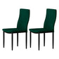 Scandinavian Home Side Chair Solid Back Upholstered Metal Dining Room Chair Blackish Green Set of 2 Clearhalo ' kitchen&dining_furn' 'Dining Chairs' 'Dining Tables & Seating' 'dining_chair' 'Furniture' 'furniture_dining_chair' 'Kitchen & Dining Furniture' 'kitchen' 3724589