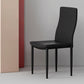 Scandinavian Home Side Chair Solid Back Upholstered Metal Dining Room Chair Black 1 Piece Clearhalo ' kitchen&dining_furn' 'Dining Chairs' 'Dining Tables & Seating' 'dining_chair' 'Furniture' 'furniture_dining_chair' 'Kitchen & Dining Furniture' 'kitchen' 3724598
