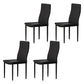 Scandinavian Home Side Chair Solid Back Upholstered Metal Dining Room Chair Black Set of 4 Clearhalo ' kitchen&dining_furn' 'Dining Chairs' 'Dining Tables & Seating' 'dining_chair' 'Furniture' 'furniture_dining_chair' 'Kitchen & Dining Furniture' 'kitchen' 3724602
