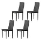 Scandinavian Home Side Chair Solid Back Upholstered Metal Dining Room Chair Grey Set of 4 Clearhalo ' kitchen&dining_furn' 'Dining Chairs' 'Dining Tables & Seating' 'dining_chair' 'Furniture' 'furniture_dining_chair' 'Kitchen & Dining Furniture' 'kitchen' 3724608