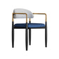 Contemporary Metal Dining Room ArmChairs Open Back Dining Side Chair for Home Use Gray-Blue 1 Piece Clearhalo ' kitchen&dining_furn' 'Dining Chairs' 'Dining Tables & Seating' 'dining_chair' 'furn' 'furn_dining_chair' 'Furniture' 'furniture_dining_chair' 'Kitchen & Dining Furniture' 'kitchen' 3724623