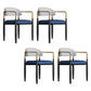 Contemporary Metal Dining Room ArmChairs Open Back Dining Side Chair for Home Use Gray-Blue 4 Piece Set Clearhalo ' kitchen&dining_furn' 'Dining Chairs' 'Dining Tables & Seating' 'dining_chair' 'furn' 'furn_dining_chair' 'Furniture' 'furniture_dining_chair' 'Kitchen & Dining Furniture' 'kitchen' 3724625