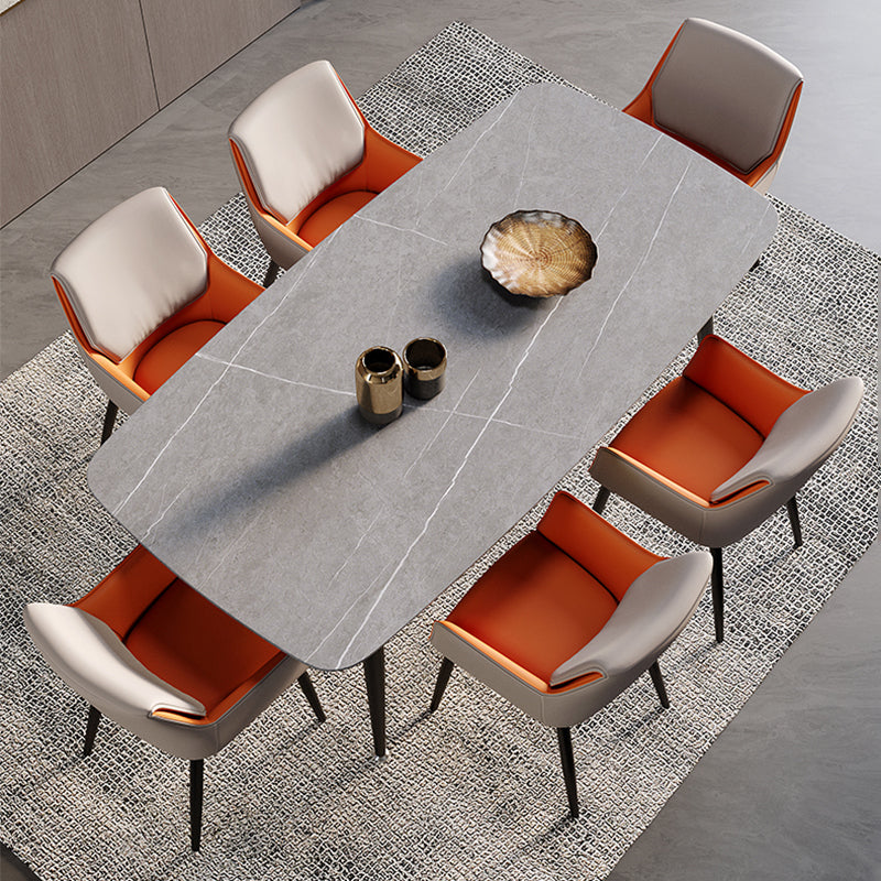 Home Contemporary Arm Chair Parsons Back Metal Dining Room Chair with Cushion Clearhalo ' kitchen&dining_furn' 'Dining Chairs' 'Dining Tables & Seating' 'dining_chair' 'furn' 'furn_dining_chair' 'Furniture' 'furniture_dining_chair' 'Kitchen & Dining Furniture' 'kitchen' 3724632