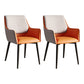 Home Contemporary Arm Chair Parsons Back Metal Dining Room Chair with Cushion Orange 2 Piece Set Clearhalo ' kitchen&dining_furn' 'Dining Chairs' 'Dining Tables & Seating' 'dining_chair' 'furn' 'furn_dining_chair' 'Furniture' 'furniture_dining_chair' 'Kitchen & Dining Furniture' 'kitchen' 3724643
