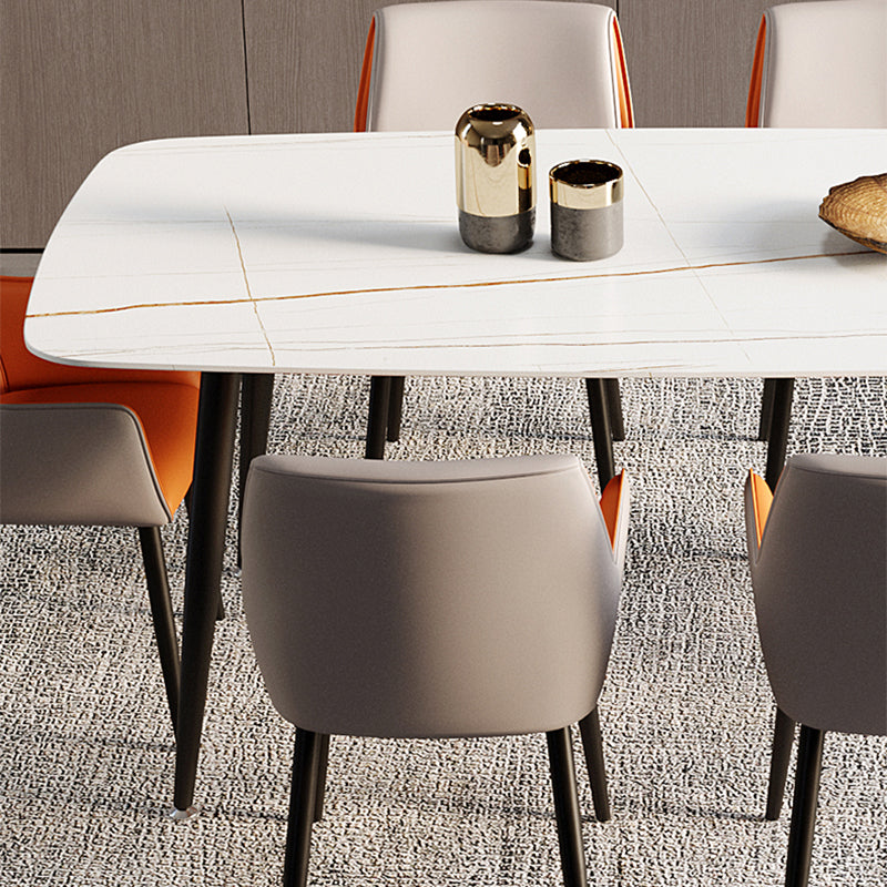 Home Contemporary Arm Chair Parsons Back Metal Dining Room Chair with Cushion Clearhalo ' kitchen&dining_furn' 'Dining Chairs' 'Dining Tables & Seating' 'dining_chair' 'furn' 'furn_dining_chair' 'Furniture' 'furniture_dining_chair' 'Kitchen & Dining Furniture' 'kitchen' 3724650