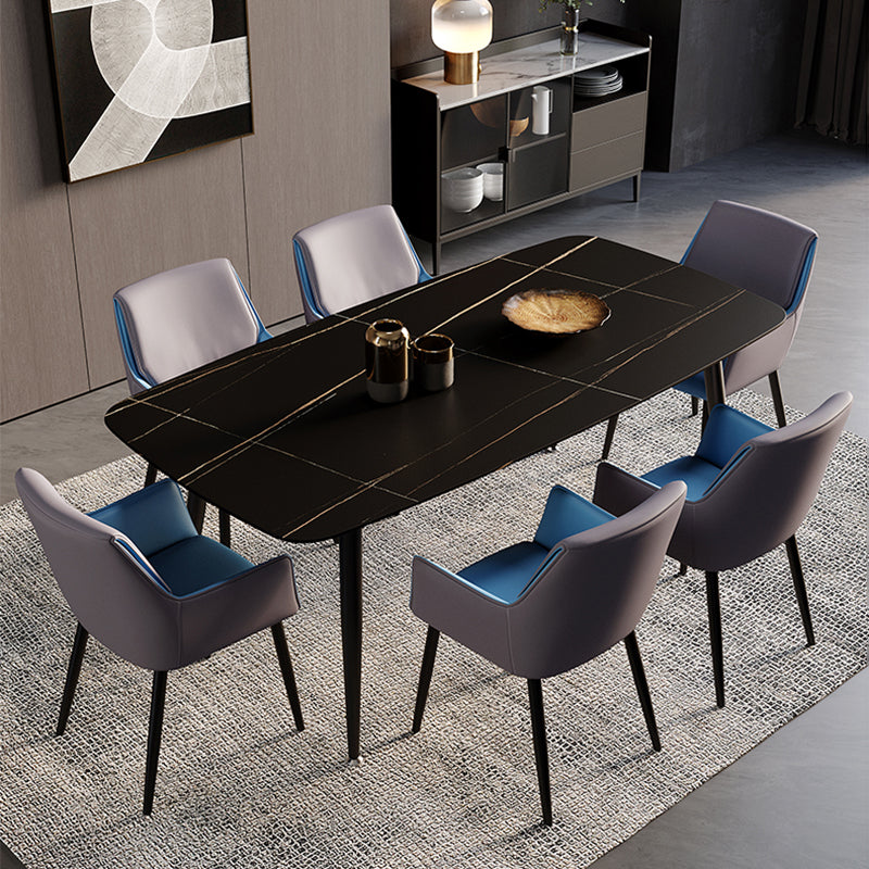 Home Contemporary Arm Chair Parsons Back Metal Dining Room Chair with Cushion Clearhalo ' kitchen&dining_furn' 'Dining Chairs' 'Dining Tables & Seating' 'dining_chair' 'furn' 'furn_dining_chair' 'Furniture' 'furniture_dining_chair' 'Kitchen & Dining Furniture' 'kitchen' 3724653