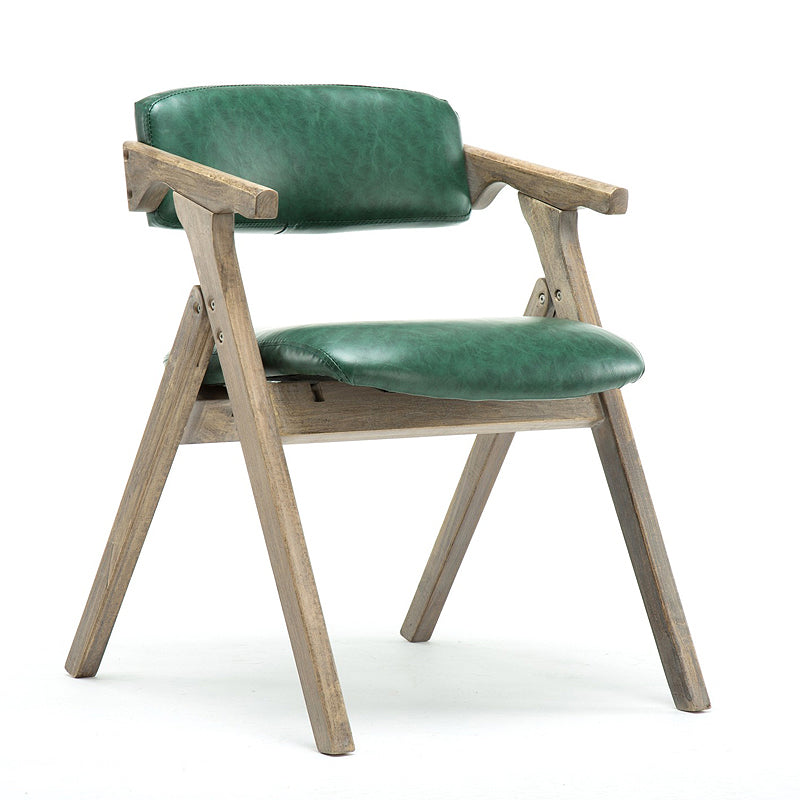 Foldable Dining Arm Chair Open Back Upholstered Armchair with Wood Legs Clearhalo ' kitchen&dining_furn' 'Dining Chairs' 'Dining Tables & Seating' 'dining_chair' 'furn' 'furn_dining_chair' 'Furniture' 'furniture_dining_chair' 'Kitchen & Dining Furniture' 'kitchen' 3724654