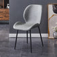 Home Scandinavian Side Chair Solid Back Metal Upholstered Dining Room Chair Grey 1 Piece Clearhalo ' kitchen&dining_furn' 'Dining Chairs' 'Dining Tables & Seating' 'dining_chair' 'furn' 'furn_dining_chair' 'Furniture' 'furniture_dining_chair' 'Kitchen & Dining Furniture' 'kitchen' 3724685