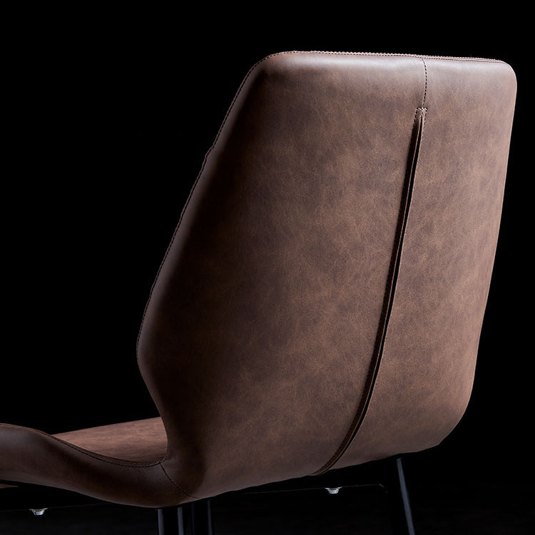 Home Scandinavian Side Chair Solid Back Metal Upholstered Dining Room Chair Clearhalo ' kitchen&dining_furn' 'Dining Chairs' 'Dining Tables & Seating' 'dining_chair' 'furn' 'furn_dining_chair' 'Furniture' 'furniture_dining_chair' 'Kitchen & Dining Furniture' 'kitchen' 3724689