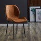Home Scandinavian Side Chair Solid Back Metal Upholstered Dining Room Chair Clearhalo ' kitchen&dining_furn' 'Dining Chairs' 'Dining Tables & Seating' 'dining_chair' 'furn' 'furn_dining_chair' 'Furniture' 'furniture_dining_chair' 'Kitchen & Dining Furniture' 'kitchen' 3724691