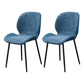 Home Scandinavian Side Chair Solid Back Metal Upholstered Dining Room Chair Blue 2 Piece Set Clearhalo ' kitchen&dining_furn' 'Dining Chairs' 'Dining Tables & Seating' 'dining_chair' 'furn' 'furn_dining_chair' 'Furniture' 'furniture_dining_chair' 'Kitchen & Dining Furniture' 'kitchen' 3724699