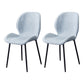 Home Scandinavian Side Chair Solid Back Metal Upholstered Dining Room Chair Sky Blue 2 Piece Set Clearhalo ' kitchen&dining_furn' 'Dining Chairs' 'Dining Tables & Seating' 'dining_chair' 'furn' 'furn_dining_chair' 'Furniture' 'furniture_dining_chair' 'Kitchen & Dining Furniture' 'kitchen' 3724722