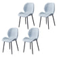 Home Scandinavian Side Chair Solid Back Metal Upholstered Dining Room Chair Sky Blue 4 Piece Set Clearhalo ' kitchen&dining_furn' 'Dining Chairs' 'Dining Tables & Seating' 'dining_chair' 'furn' 'furn_dining_chair' 'Furniture' 'furniture_dining_chair' 'Kitchen & Dining Furniture' 'kitchen' 3724723