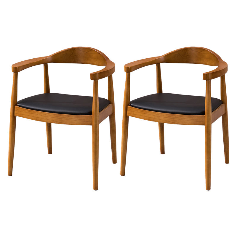 Traditional Style Solid Wood Chairs Kitchen Dining Open Back Side Chair Dark Brown 2 Piece Set Clearhalo ' kitchen&dining_furn' 'Dining Chairs' 'Dining Tables & Seating' 'dining_chair' 'furn' 'furn_dining_chair' 'Furniture' 'furniture_dining_chair' 'Kitchen & Dining Furniture' 'kitchen' 3724735