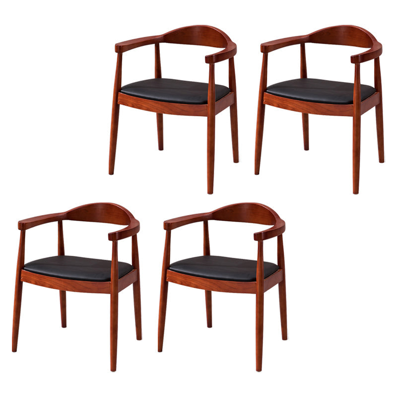 Traditional Style Solid Wood Chairs Kitchen Dining Open Back Side Chair Red Brown 4 Piece Set Clearhalo ' kitchen&dining_furn' 'Dining Chairs' 'Dining Tables & Seating' 'dining_chair' 'furn' 'furn_dining_chair' 'Furniture' 'furniture_dining_chair' 'Kitchen & Dining Furniture' 'kitchen' 3724744