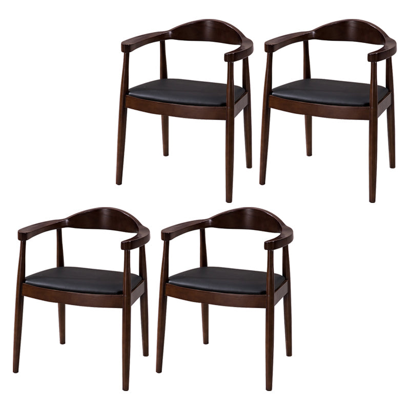 Traditional Style Solid Wood Chairs Kitchen Dining Open Back Side Chair Walnut 4 Piece Set Clearhalo ' kitchen&dining_furn' 'Dining Chairs' 'Dining Tables & Seating' 'dining_chair' 'furn' 'furn_dining_chair' 'Furniture' 'furniture_dining_chair' 'Kitchen & Dining Furniture' 'kitchen' 3724759
