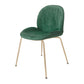 Nordic Glam Style Dining Chair Armless Home Side Chair with Metal Legs Blackish Green 1 Piece Clearhalo ' kitchen&dining_furn' 'Dining Chairs' 'Dining Tables & Seating' 'dining_chair' 'furn' 'furn_dining_chair' 'Furniture' 'furniture_dining_chair' 'Kitchen & Dining Furniture' 'kitchen' 3724772
