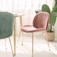 Nordic Glam Style Dining Chair Armless Home Side Chair with Metal Legs Clearhalo ' kitchen&dining_furn' 'Dining Chairs' 'Dining Tables & Seating' 'dining_chair' 'furn' 'furn_dining_chair' 'Furniture' 'furniture_dining_chair' 'Kitchen & Dining Furniture' 'kitchen' 3724780