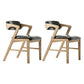 PU Leather Upholstered Dining Armchair Open Back Arm Chair with Wood Legs Black 2 Piece Set Natural Wood Clearhalo ' kitchen&dining_furn' 'Dining Chairs' 'Dining Tables & Seating' 'dining_chair' 'furn' 'furn_dining_chair' 'Furniture' 'furniture_dining_chair' 'Kitchen & Dining Furniture' 'kitchen' 3724801