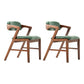 PU Leather Upholstered Dining Armchair Open Back Arm Chair with Wood Legs Blackish Green 2 Piece Set Walnut Clearhalo ' kitchen&dining_furn' 'Dining Chairs' 'Dining Tables & Seating' 'dining_chair' 'furn' 'furn_dining_chair' 'Furniture' 'furniture_dining_chair' 'Kitchen & Dining Furniture' 'kitchen' 3724816