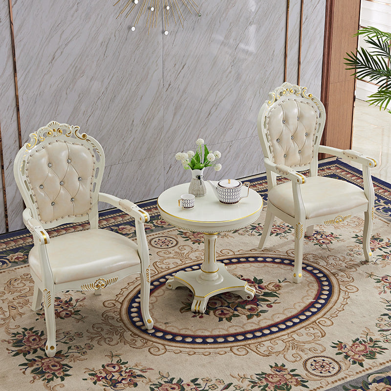 Victorian Style Solid Wood Dining Room Armchair King Louis Back Side Chair for Home Use Clearhalo ' kitchen&dining_furn' 'Dining Chairs' 'Dining Tables & Seating' 'dining_chair' 'furn' 'furn_dining_chair' 'Furniture' 'furniture_dining_chair' 'Kitchen & Dining Furniture' 'kitchen' 3724820