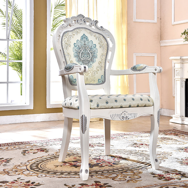 Victorian Style Solid Wood Dining Room Armchair King Louis Back Side Chair for Home Use Light Blue 1 Piece Clearhalo ' kitchen&dining_furn' 'Dining Chairs' 'Dining Tables & Seating' 'dining_chair' 'furn' 'furn_dining_chair' 'Furniture' 'furniture_dining_chair' 'Kitchen & Dining Furniture' 'kitchen' 3724821