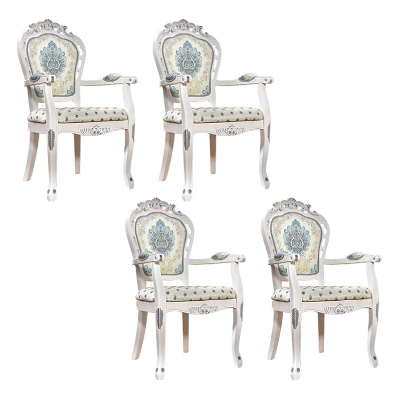 Victorian Style Solid Wood Dining Room Armchair King Louis Back Side Chair for Home Use Light Blue 4 Piece Set Clearhalo ' kitchen&dining_furn' 'Dining Chairs' 'Dining Tables & Seating' 'dining_chair' 'furn' 'furn_dining_chair' 'Furniture' 'furniture_dining_chair' 'Kitchen & Dining Furniture' 'kitchen' 3724825