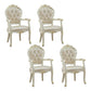 Victorian Style Solid Wood Dining Room Armchair King Louis Back Side Chair for Home Use Beige 4 Piece Set Clearhalo ' kitchen&dining_furn' 'Dining Chairs' 'Dining Tables & Seating' 'dining_chair' 'furn' 'furn_dining_chair' 'Furniture' 'furniture_dining_chair' 'Kitchen & Dining Furniture' 'kitchen' 3724836