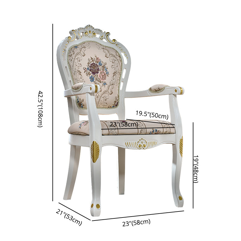 Victorian Style Solid Wood Dining Room Armchair King Louis Back Side Chair for Home Use Clearhalo ' kitchen&dining_furn' 'Dining Chairs' 'Dining Tables & Seating' 'dining_chair' 'furn' 'furn_dining_chair' 'Furniture' 'furniture_dining_chair' 'Kitchen & Dining Furniture' 'kitchen' 3724838