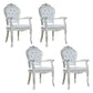 Victorian Style Solid Wood Dining Room Armchair King Louis Back Side Chair for Home Use White 4 Piece Set Clearhalo ' kitchen&dining_furn' 'Dining Chairs' 'Dining Tables & Seating' 'dining_chair' 'furn' 'furn_dining_chair' 'Furniture' 'furniture_dining_chair' 'Kitchen & Dining Furniture' 'kitchen' 3724842