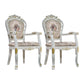Victorian Style Solid Wood Dining Room Armchair King Louis Back Side Chair for Home Use Yellow 2 Piece Set Clearhalo ' kitchen&dining_furn' 'Dining Chairs' 'Dining Tables & Seating' 'dining_chair' 'furn' 'furn_dining_chair' 'Furniture' 'furniture_dining_chair' 'Kitchen & Dining Furniture' 'kitchen' 3724844