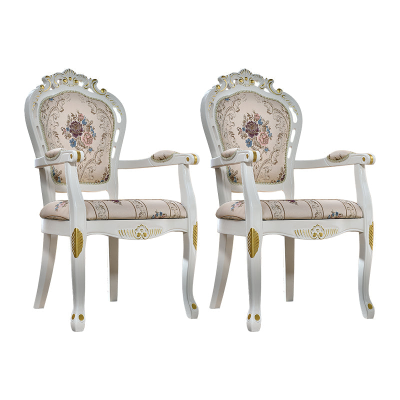 Victorian Style Solid Wood Dining Room Armchair King Louis Back Side Chair for Home Use Yellow 2 Piece Set Clearhalo ' kitchen&dining_furn' 'Dining Chairs' 'Dining Tables & Seating' 'dining_chair' 'furn' 'furn_dining_chair' 'Furniture' 'furniture_dining_chair' 'Kitchen & Dining Furniture' 'kitchen' 3724844