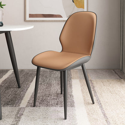 Upholstered Contemporary Restaurant Side Chair Parsons Matte Finish Dining Chair Light Brown 1 Piece Clearhalo ' kitchen&dining_furn' 'Dining Chairs' 'Dining Tables & Seating' 'dining_chair' 'furn' 'furn_dining_chair' 'Furniture' 'furniture_dining_chair' 'Kitchen & Dining Furniture' 'kitchen' 3724846