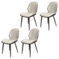 Upholstered Contemporary Restaurant Side Chair Parsons Matte Finish Dining Chair Off-White 4 Piece Set Clearhalo ' kitchen&dining_furn' 'Dining Chairs' 'Dining Tables & Seating' 'dining_chair' 'furn' 'furn_dining_chair' 'Furniture' 'furniture_dining_chair' 'Kitchen & Dining Furniture' 'kitchen' 3724862
