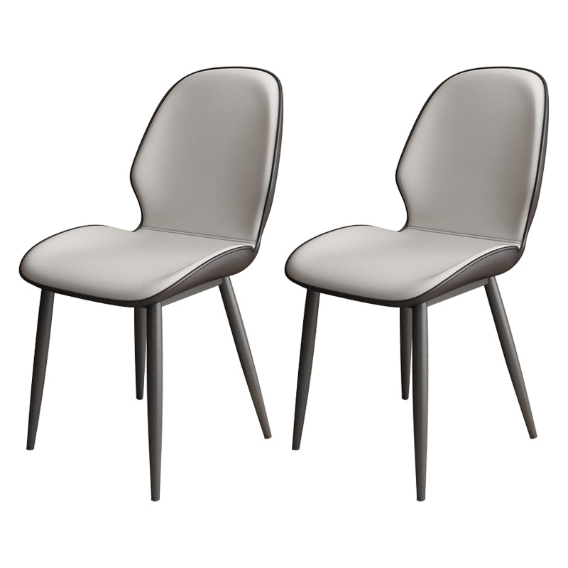 Upholstered Contemporary Restaurant Side Chair Parsons Matte Finish Dining Chair Silver Gray 2 Piece Set Clearhalo ' kitchen&dining_furn' 'Dining Chairs' 'Dining Tables & Seating' 'dining_chair' 'furn' 'furn_dining_chair' 'Furniture' 'furniture_dining_chair' 'Kitchen & Dining Furniture' 'kitchen' 3724867