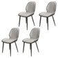 Upholstered Contemporary Restaurant Side Chair Parsons Matte Finish Dining Chair Silver Gray 4 Piece Set Clearhalo ' kitchen&dining_furn' 'Dining Chairs' 'Dining Tables & Seating' 'dining_chair' 'furn' 'furn_dining_chair' 'Furniture' 'furniture_dining_chair' 'Kitchen & Dining Furniture' 'kitchen' 3724869