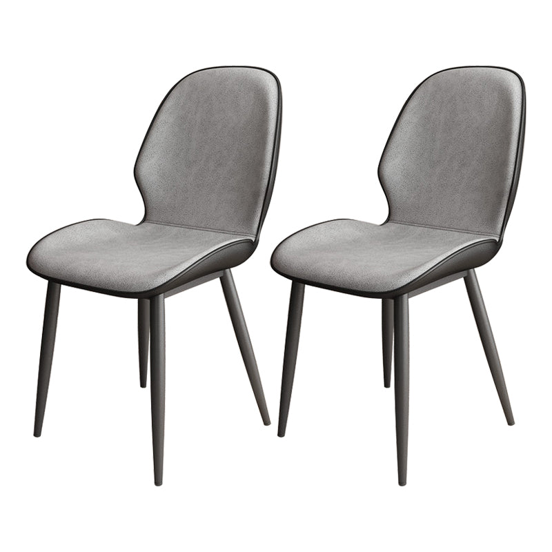 Upholstered Contemporary Restaurant Side Chair Parsons Matte Finish Dining Chair Light Gray 2 Piece Set Clearhalo ' kitchen&dining_furn' 'Dining Chairs' 'Dining Tables & Seating' 'dining_chair' 'furn' 'furn_dining_chair' 'Furniture' 'furniture_dining_chair' 'Kitchen & Dining Furniture' 'kitchen' 3724871