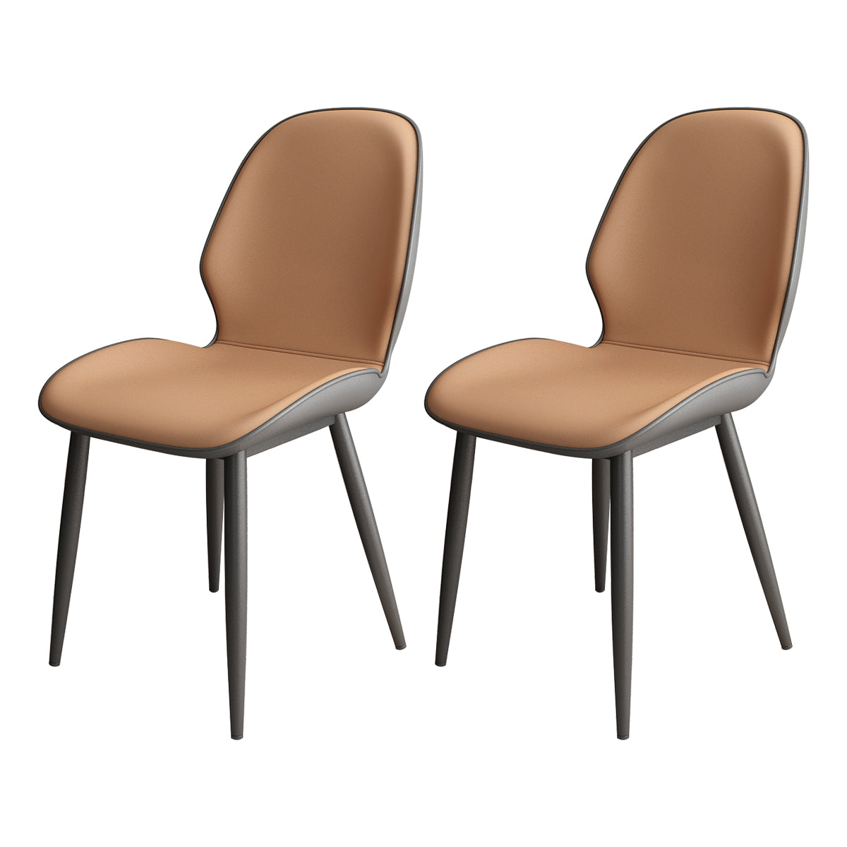 Upholstered Contemporary Restaurant Side Chair Parsons Matte Finish Dining Chair Light Brown 2 Piece Set Clearhalo ' kitchen&dining_furn' 'Dining Chairs' 'Dining Tables & Seating' 'dining_chair' 'furn' 'furn_dining_chair' 'Furniture' 'furniture_dining_chair' 'Kitchen & Dining Furniture' 'kitchen' 3724873