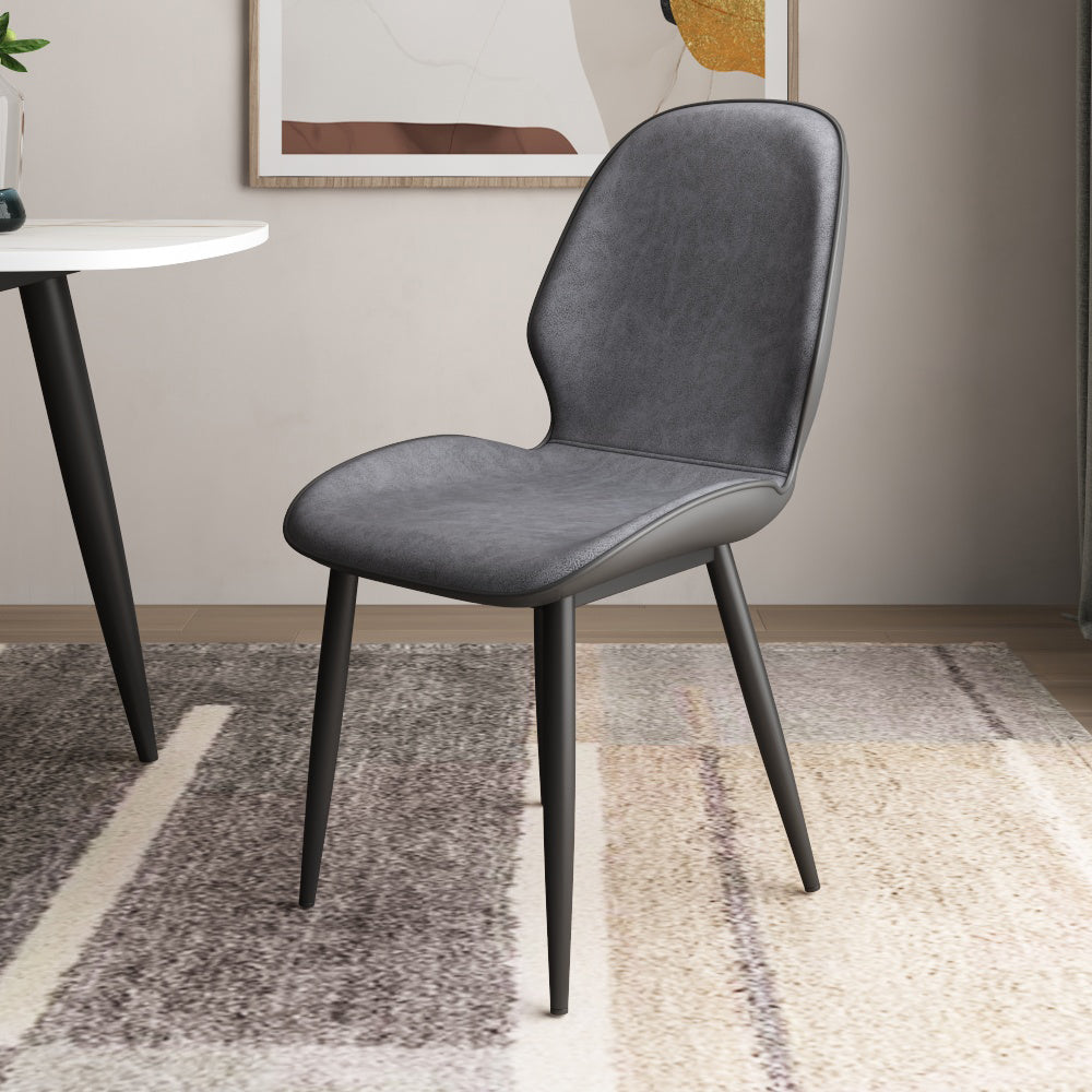 Upholstered Contemporary Restaurant Side Chair Parsons Matte Finish Dining Chair Dark Gray 1 Piece Clearhalo ' kitchen&dining_furn' 'Dining Chairs' 'Dining Tables & Seating' 'dining_chair' 'furn' 'furn_dining_chair' 'Furniture' 'furniture_dining_chair' 'Kitchen & Dining Furniture' 'kitchen' 3724878