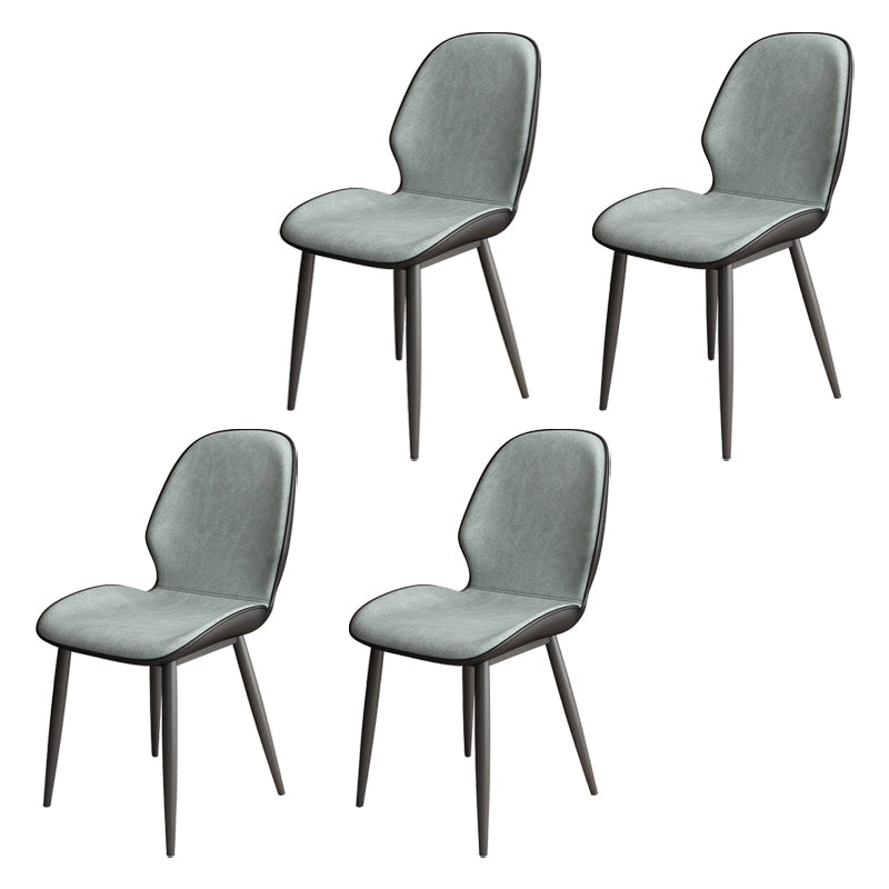 Upholstered Contemporary Restaurant Side Chair Parsons Matte Finish Dining Chair Light Green 4 Piece Set Clearhalo ' kitchen&dining_furn' 'Dining Chairs' 'Dining Tables & Seating' 'dining_chair' 'furn' 'furn_dining_chair' 'Furniture' 'furniture_dining_chair' 'Kitchen & Dining Furniture' 'kitchen' 3724883