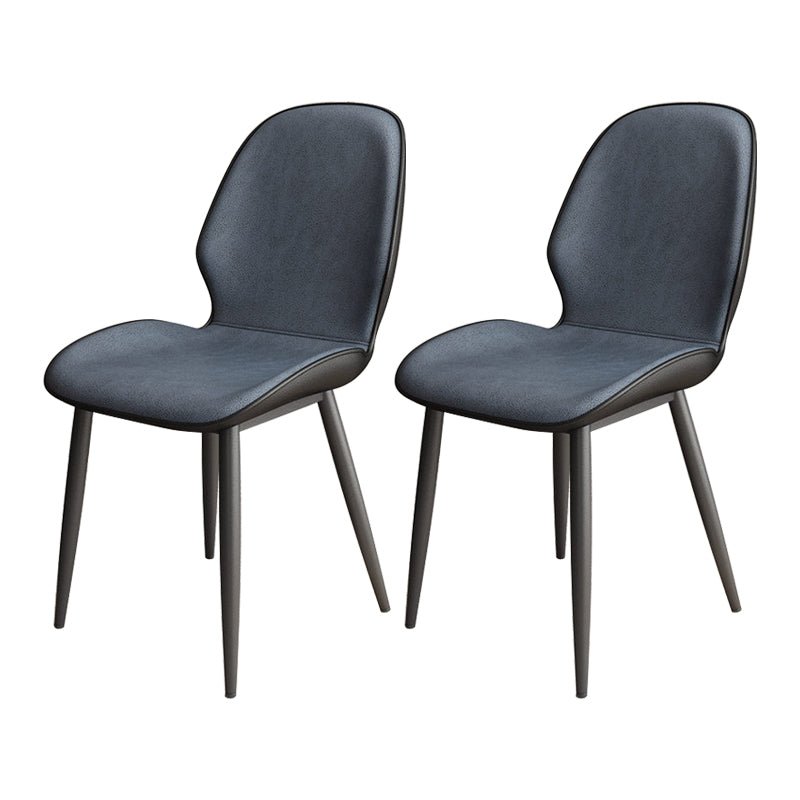 Upholstered Contemporary Restaurant Side Chair Parsons Matte Finish Dining Chair Blue 2 Piece Set Clearhalo ' kitchen&dining_furn' 'Dining Chairs' 'Dining Tables & Seating' 'dining_chair' 'furn' 'furn_dining_chair' 'Furniture' 'furniture_dining_chair' 'Kitchen & Dining Furniture' 'kitchen' 3724885
