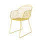 Contemporary Style Metal Dining Room Chair Windsor Back Arm Chair for Kitchen Light Yellow 1 Piece Clearhalo ' kitchen&dining_furn' 'Dining Chairs' 'Dining Tables & Seating' 'dining_chair' 'furn' 'furn_dining_chair' 'Furniture' 'furniture_dining_chair' 'Kitchen & Dining Furniture' 'kitchen' 3724888