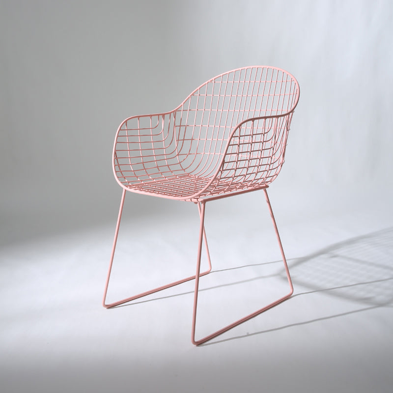 Contemporary Style Metal Dining Room Chair Windsor Back Arm Chair for Kitchen Clearhalo ' kitchen&dining_furn' 'Dining Chairs' 'Dining Tables & Seating' 'dining_chair' 'furn' 'furn_dining_chair' 'Furniture' 'furniture_dining_chair' 'Kitchen & Dining Furniture' 'kitchen' 3724892