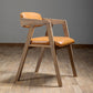 PU Leather Upholstered Dining Arm Chair Open Back Armchair with Wood Legs Yellow-Brown 1 Piece Natural Wood Clearhalo ' kitchen&dining_furn' 'Dining Chairs' 'Dining Tables & Seating' 'dining_chair' 'furn' 'furn_dining_chair' 'Furniture' 'furniture_dining_chair' 'Kitchen & Dining Furniture' 'kitchen' 3724919