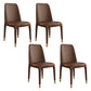 Glam Style Rubberwood Chair Solid Back Side Kitchen Dining Room Chairs Coffee 4 Piece Set Walnut Clearhalo ' kitchen&dining_furn' 'Dining Chairs' 'Dining Tables & Seating' 'dining_chair' 'furn' 'furn_dining_chair' 'Furniture' 'furniture_dining_chair' 'Kitchen & Dining Furniture' 'kitchen' 3724938