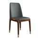 Glam Style Rubberwood Chair Solid Back Side Kitchen Dining Room Chairs Dark Gray 1 Piece Walnut Clearhalo ' kitchen&dining_furn' 'Dining Chairs' 'Dining Tables & Seating' 'dining_chair' 'furn' 'furn_dining_chair' 'Furniture' 'furniture_dining_chair' 'Kitchen & Dining Furniture' 'kitchen' 3724940