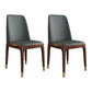 Glam Style Rubberwood Chair Solid Back Side Kitchen Dining Room Chairs Dark Gray 2 Piece Set Walnut Clearhalo ' kitchen&dining_furn' 'Dining Chairs' 'Dining Tables & Seating' 'dining_chair' 'furn' 'furn_dining_chair' 'Furniture' 'furniture_dining_chair' 'Kitchen & Dining Furniture' 'kitchen' 3724942