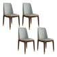 Glam Style Rubberwood Chair Solid Back Side Kitchen Dining Room Chairs Light Gray 4 Piece Set Walnut Clearhalo ' kitchen&dining_furn' 'Dining Chairs' 'Dining Tables & Seating' 'dining_chair' 'furn' 'furn_dining_chair' 'Furniture' 'furniture_dining_chair' 'Kitchen & Dining Furniture' 'kitchen' 3724950