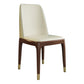 Glam Style Rubberwood Chair Solid Back Side Kitchen Dining Room Chairs Off-White 1 Piece Walnut Clearhalo ' kitchen&dining_furn' 'Dining Chairs' 'Dining Tables & Seating' 'dining_chair' 'furn' 'furn_dining_chair' 'Furniture' 'furniture_dining_chair' 'Kitchen & Dining Furniture' 'kitchen' 3724952